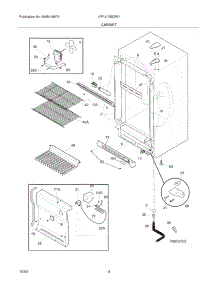 05 - Cabinet parts for Frigidaire Freezer LFFU1765DW1 from AppliancePartsPros.com