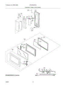 05 - Control Panel Door Misc. parts for Frigidaire Microwave CPLMZ209GCA from AppliancePartsPros.com