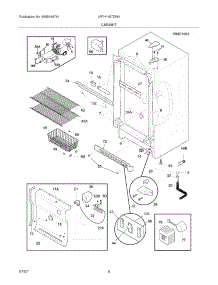 05 - Cabinet parts for Frigidaire Freezer LFFH1467DW4 from AppliancePartsPros.com