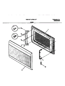 03 - Door parts for Frigidaire Microwave FMS107T1B2 from AppliancePartsPros.com