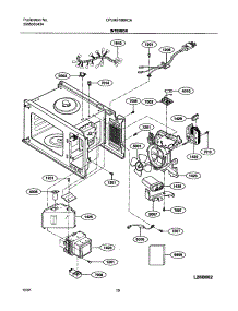 11 - Interior parts for Frigidaire Microwave CPLMB186KCA from AppliancePartsPros.com