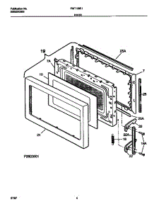 03 - Door parts for Frigidaire Microwave FMT139E1W0 from AppliancePartsPros.com