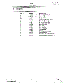 Backguard Page 2 parts for Frigidaire Range 284260A from AppliancePartsPros.com