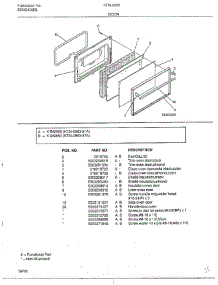 Door parts for Frigidaire Range 2883-81A from AppliancePartsPros.com