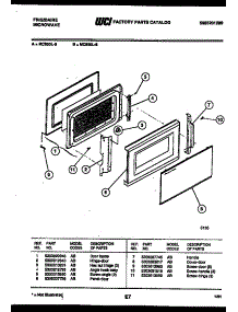 03 - Door Parts parts for Frigidaire Microwave MC850L6 from AppliancePartsPros.com