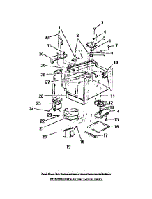 16 - Oven Liner, Magnetron, Stirrer, Tra parts for Frigidaire Microwave MC1020C0 from AppliancePartsPros.com