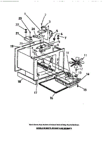 15 - Oven Liner, Magnetron, Stirrer, Tra parts for Frigidaire Microwave MC600C0 from AppliancePartsPros.com