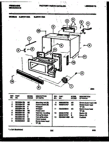 03 - Wrapper And Body Parts parts for Frigidaire Microwave MVH1199A from AppliancePartsPros.com