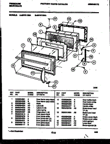 07 - Door Parts parts for Frigidaire Microwave MVH1199A from AppliancePartsPros.com