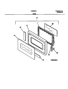 03 - Door parts for Frigidaire Microwave FMS083U1S0 from AppliancePartsPros.com
