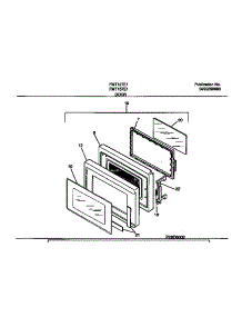 03 - Door parts for Frigidaire Microwave FMT157E1B0 from AppliancePartsPros.com