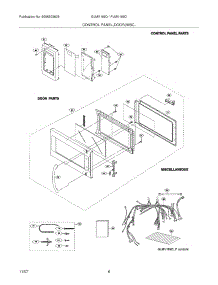 05 - Control Panel / Door / Misc parts for Frigidaire Microwave PLMV169DCG from AppliancePartsPros.com