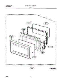 03 - Door parts for Frigidaire Microwave GLMB186KS01 from AppliancePartsPros.com