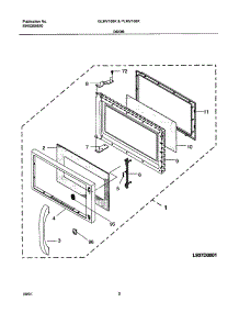03 - Door parts for Frigidaire Microwave GLMV168KQ1 from AppliancePartsPros.com