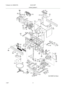 03 - Oven Cabinet parts for Frigidaire Microwave GLMV169FPBB from AppliancePartsPros.com