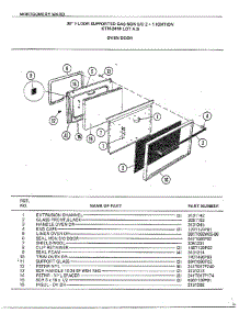 Oven Door parts for Frigidaire Range 2418A from AppliancePartsPros.com