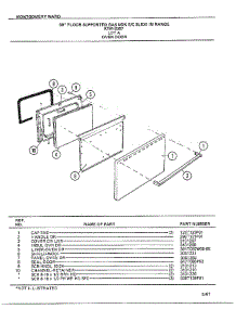 30` Floor / Oven Door parts for Frigidaire Range 2507A from AppliancePartsPros.com