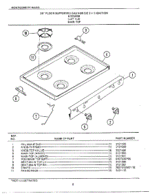 30` Floor Main Top parts for Frigidaire Range 2438A from AppliancePartsPros.com