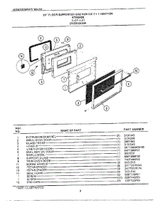 30` Floor Oven Door parts for Frigidaire Range 2438A from AppliancePartsPros.com