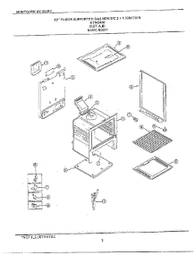30` Floor Basic Body parts for Frigidaire Range 2438A from AppliancePartsPros.com