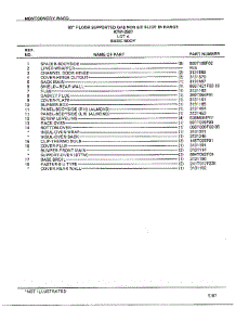 30` Floor / Basic Body Page 2 parts for Frigidaire Range 2507A from AppliancePartsPros.com