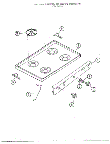 30" Floor / Main Top parts for Frigidaire Range 2428A from AppliancePartsPros.com