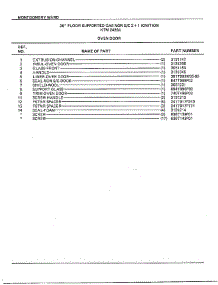 30" Floor / Oven Door Page 2 parts for Frigidaire Range 2428A from AppliancePartsPros.com