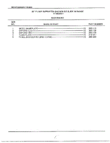 30" Gas Range Backguard Page 2 parts for Frigidaire Range 2509A from AppliancePartsPros.com