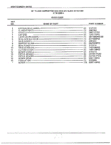 30" Floor Gas / Oven Door Page 2 parts for Frigidaire Range 2509A from AppliancePartsPros.com