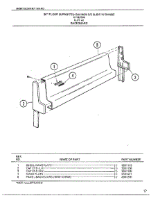 Gas Range-Backguard parts for Frigidaire Range 2509A from AppliancePartsPros.com