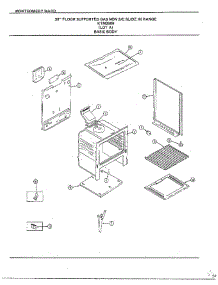 Basic Body parts for Frigidaire Range 2509A from AppliancePartsPros.com