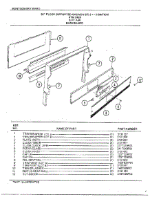 Backguard parts for Frigidaire Range 2428A from AppliancePartsPros.com