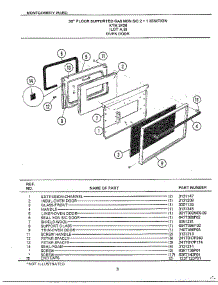 Oven Door parts for Frigidaire Range 2428A from AppliancePartsPros.com