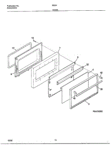 Door parts for Frigidaire Range 282247C from AppliancePartsPros.com