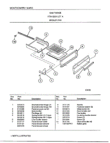 Gas Range /  Broiler Pan parts for Frigidaire Range 2829A from AppliancePartsPros.com