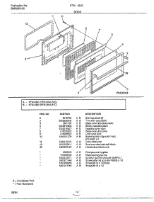 Door parts for Frigidaire Range 2843-80C from AppliancePartsPros.com