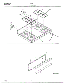 Top / Drawer parts for Frigidaire Range 284447B from AppliancePartsPros.com