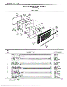 30" Floor / Oven Door parts for Frigidaire Range 2477A from AppliancePartsPros.com