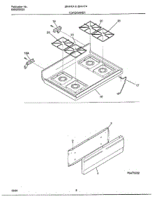 Top / Drawer parts for Frigidaire Range 284440A from AppliancePartsPros.com