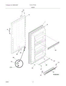 03 - Door parts for Frigidaire Freezer PLFU1777DS1 from AppliancePartsPros.com
