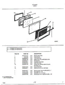 Door parts for Frigidaire Range 2823 from AppliancePartsPros.com