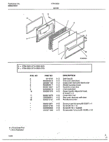 Door parts for Frigidaire Range 2823 from AppliancePartsPros.com