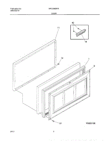 03 - Door parts for Frigidaire Freezer MFC09M3FW3 from AppliancePartsPros.com