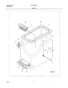 05 - Cabinet parts for Frigidaire Freezer MFC09M3FW3 from AppliancePartsPros.com