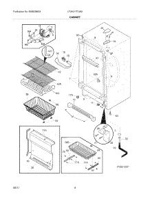 05 - Cabinet parts for Frigidaire Freezer LFUH21F7LM2 from AppliancePartsPros.com