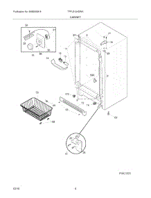 05 - Cabinet parts for Frigidaire Freezer TFFU2124DWA from AppliancePartsPros.com