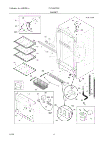 05 - Cabinet parts for Frigidaire Freezer PLFU2067DS3 from AppliancePartsPros.com