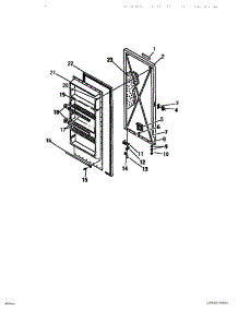 04 - Freezer Door Panels parts for Frigidaire Freezer UFS16KW2 from AppliancePartsPros.com