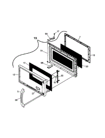 Door parts for Frigidaire Microwave CFMT144G1W2 from AppliancePartsPros.com
