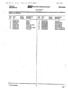 Microwave parts for Frigidaire Microwave 56-1030 from AppliancePartsPros.com